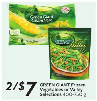 Sobeys Frozen Vegetables or Valley Selections offer