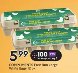 Sobeys COMPLIMENTS Free Run Large White Eggs offer