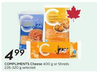 Sobeys COMPLIMENTS Cheese offer