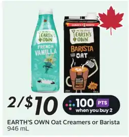 Sobeys Oat Creamers or Barista offer