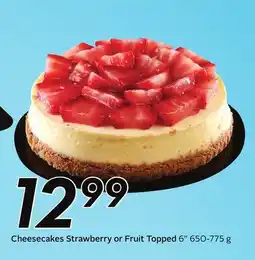 Sobeys Cheesecakes Strawberry or Fruit Topped offer