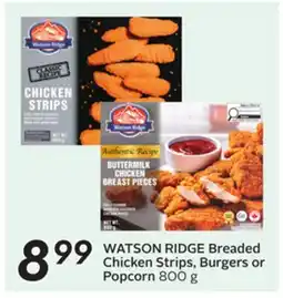 Sobeys Breaded Chicken Strips, Burgers or Popcorn offer