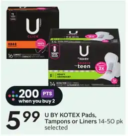 Sobeys Pads, Tampons or Liners offer