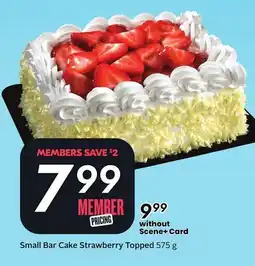 Sobeys Small Bar Cake Strawberry Topped offer