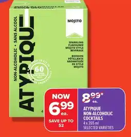 Metro ATYPIQUE NON-ALCOHOLIC COCKTAILS offer