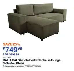 Patrick Morin BALSA Sofa Bed with chaise lounge, 3-Seater, Khaki offer