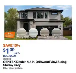 Patrick Morin Double 4.5 in. Driftwood Vinyl Siding, Stormy Grey offer