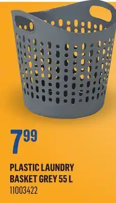 Canac Plastic Laundry Basket Grey offer