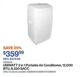 Patrick Morin 3 in 1 Portable Air Conditioner, 12,000 BTU, 8,350 SACC offer