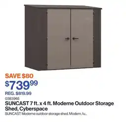 Patrick Morin 7 ft. x 4 ft. Moderne Outdoor Storage Shed, Cyberspace offer