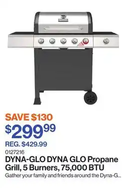 Patrick Morin DYNA GLO Propane Grill, 5 Burners, 75,000 BTU offer