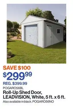 Patrick Morin Roll-Up Shed Door, LEADVISION, White, 5 ft. x 6 ft offer