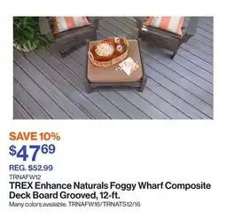 Patrick Morin Enhance Naturals Foggy Wharf Composite Deck Board Grooved, 12-ft offer