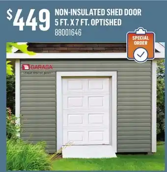 Canac Non-Insulated Shed Door 5ft.x7ft. OptiShed offer