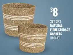 Canac Set of 2 Natural Fibre Storage Baskets offer