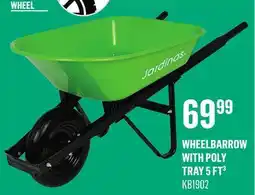 Canac Wheelbarrow with Poly Tray 5 ft³ offer