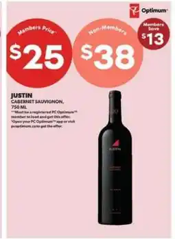 Real Canadian Liquorstore JUSTIN CABERNET SAUVIGNON offer
