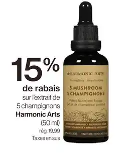Avril sur l'extrait de 5champignons Harmonic Arts offer