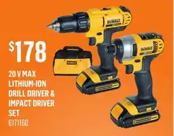 Canac 20 V Max Lithium-Ion Drill Driver & Impact Driver Set offer
