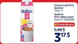 Walmart Québon 10% Coffee Cream offer