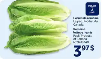 Walmart Romaine Lettuce Hearts offer