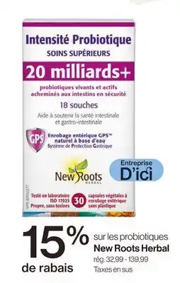 Avril sur les probiotiques New Roots Herbal offer