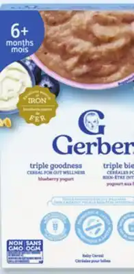 Walmart Gerber Triple Goodness baby Yogurt Cereal offer
