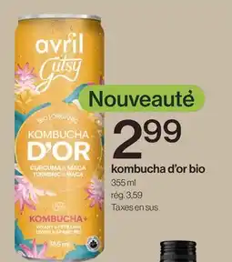 Avril Kombucha d'or bio offer