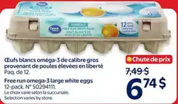 Walmart Free run omega-3 large white eggs offer