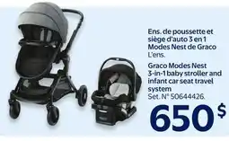 Walmart Graco Modes Nest 3-in-1 baby stroller and infant car seat travel system offer