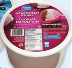 Walmart Great Value ice milk offer