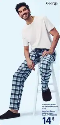 Walmart George Brushed flannel pajama pants offer