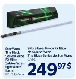 Walmart Star Wars The Black Series Force FX Elite Sabine Wren lightsaber offer