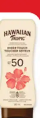 Walmart Hawaiian Tropic Sheer Touch sunscreen lotion SPF 50 or 50+ offer