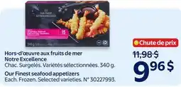 Walmart Our Finest seafood appetizers offer
