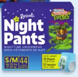 Walmart Rascals boys' or girls' Night Pants nighttime underwear offer