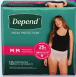 Walmart Depend incontinence underwear offer