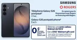 Walmart Samsung Galaxy S26 postpaid phone‡ offer