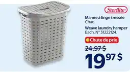 Walmart Sterlite Weave Laundry Hamper offer