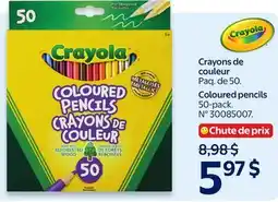Walmart Crayola Coloured Pencils offer