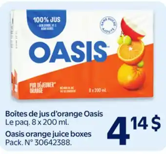 Walmart Oasis Orange Juice Boxes offer