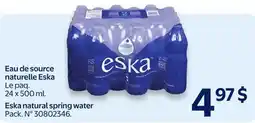 Walmart Eska natural spring water offer