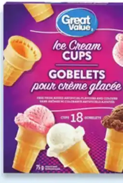 Walmart Great Value ice cream cups 18-pack offer