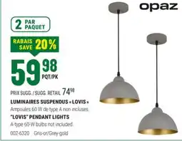 BMR LUMINAIRES SUSPENDUS  LOVIS  offer