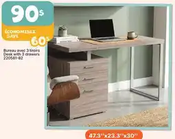 Rossy Desk with 3 drawers offer
