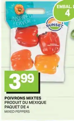 L'Intermarché POIVRONS MIXTES | MIXED PEPPERS, PAQUET DE 4 offer