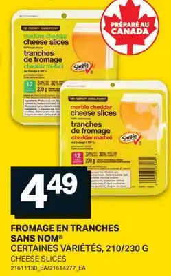 L'Intermarché FROMAGE EN TRANCHES | CHEESE SLICES, 210/230 G offer
