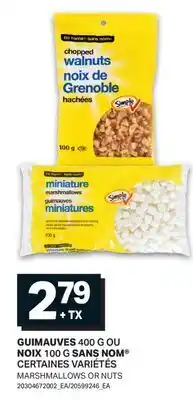 L'Intermarché GUIMAUVES, 400 G OU NOIX, 100 G | MARSHMALLOWS OR NUTS offer