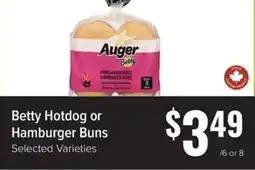 Produce Depot Betty Hotdog or Hamburger Buns offer