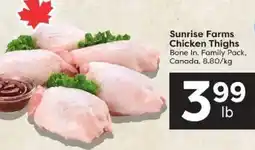 Quality Foods Sunrise Farms Chicken Thighs offer